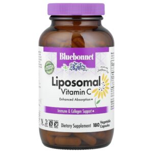 Vitamina C Lipossomal 180 Cápsulas Vegetais (500 mg por Cápsula) - Bluebonnet Nutrition