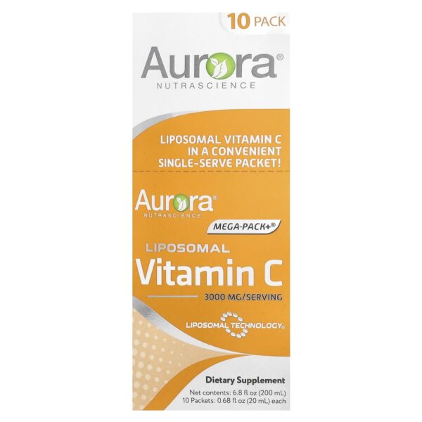 Vitamina C Lipossomal Mega-Pack 10 Sachês de 20 ml - Aurora Nutrascience