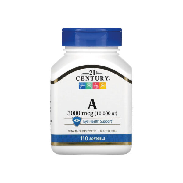 Vitamina A 3000mcg 10,000 IU 110 Softgels - 21st Century