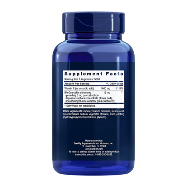 Vitamina C & Bio-Quercetina Phytosome 250 Veg Tabletes - Life Extension