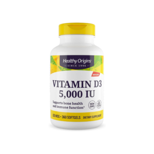 Vitamina D3 5,000 IU 360 Softgels - Healthy Origins