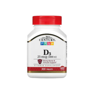 Vitamina D-3 1,000 Ui 300 Tabletes - 21st Century