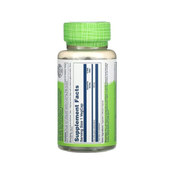 Vitex 400mg 100 Cápsulas Veganas - Solaray