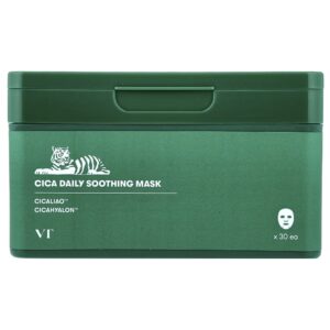 VT Cosmetics - Máscara Facial Calmante Cica Daily Soothing Mask 30 Unidades 350 g