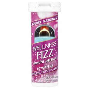Wellness Fizz Suporte Imunológico Frutos Silvestres 10 Wafers - Source Naturals