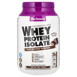Whey Protein Isolado Chocolate Natural 924g - Bluebonnet Nutrition