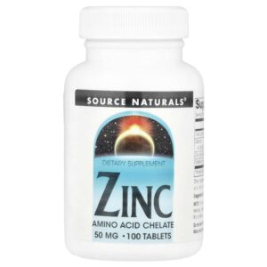 Zinco 50 mg 100 Comprimidos - Source Naturals