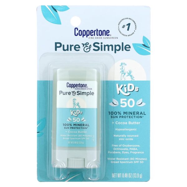 Coppertone - Kids Pure & Simple Protetor Solar em Bastão FPS 50 14 g