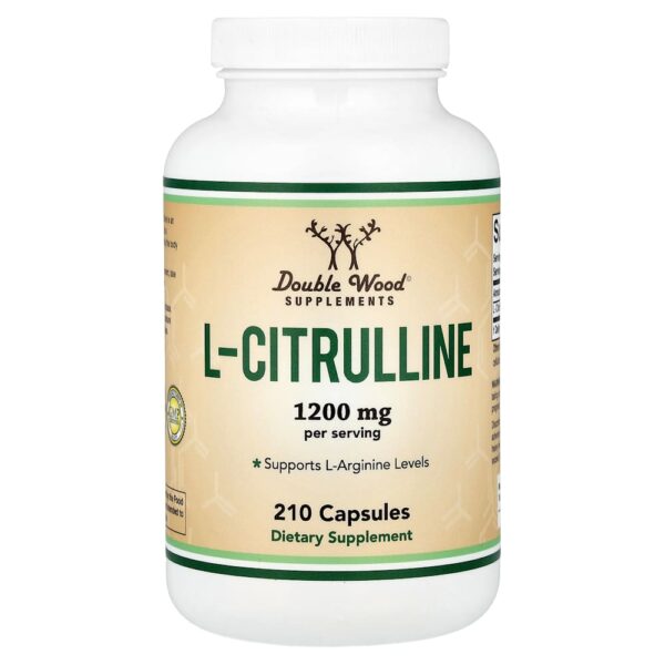 Double Wood Supplements - L-Citrulina 210 Cápsulas (600 mg por Cápsula)