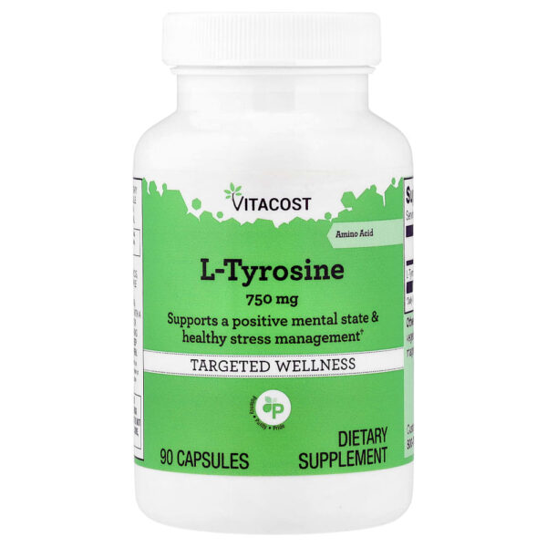 10-40.jpg Vitacost - L-tirosina 750 mg 90 Cápsulas