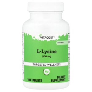 Vitacost - L-Lysine 500 mg 100 Tablets