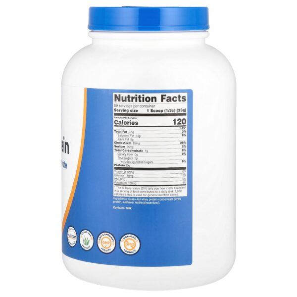Nutricost - Grass Fed Whey Protein de Gado Criado no Pasto Sem Sabor 2.268 g