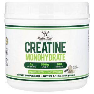 Double Wood Supplements - Creatina Mono-hidratada em Pó Sem Sabor 500 g