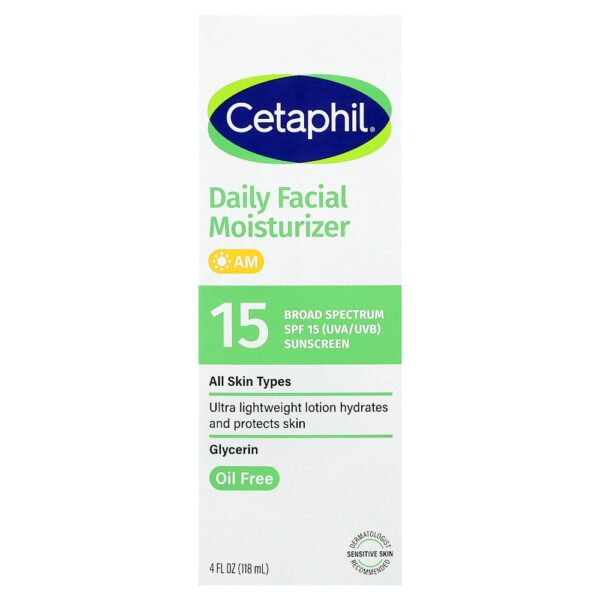 Cetaphil - Hidratante Facial Diário com Protetor Solar FPS 15 Sem Perfume 120 ml