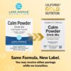 California Gold Nutrition - Mistura para Bebida em Pó Calmante com Potássio e Mistura AminoCalm L-Triptofano e L-Teanina Mirtilo e Lavanda 20 Embalagens 6 g Cada