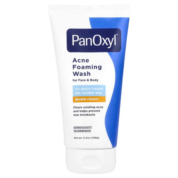 PanOxyl - Espuma de Limpeza para Acne Para o Rosto e o Corpo Potência Máxima 156 g