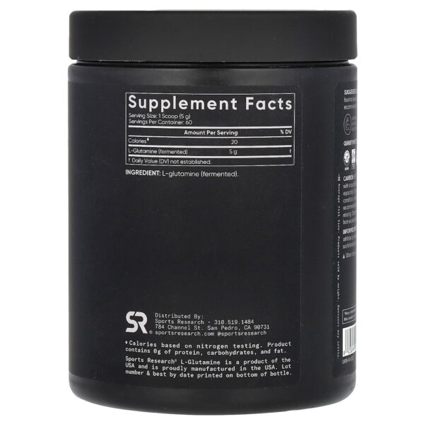 11-30.jpg Sports Research - L-Glutamina Sem Sabor 300 g
