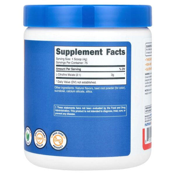Nutricost - Malato de L-Citrulina 2:1 Ponche de Frutas 300 g