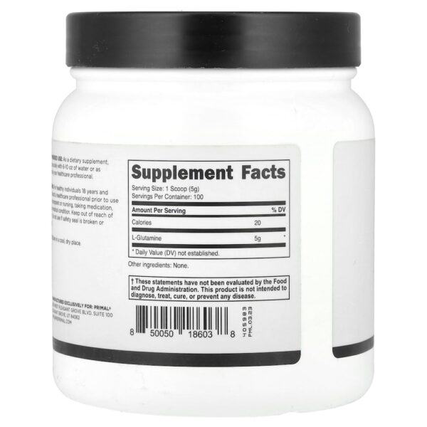 PrePrimal - L-Glutamina em Pó Sem Sabor 500 g