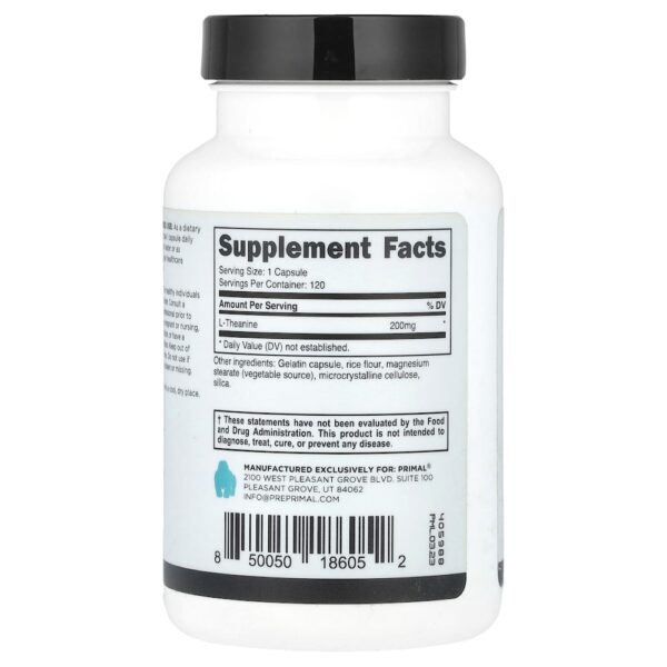 PrePrimal - L-teanina 200 mg 120 cápsulas