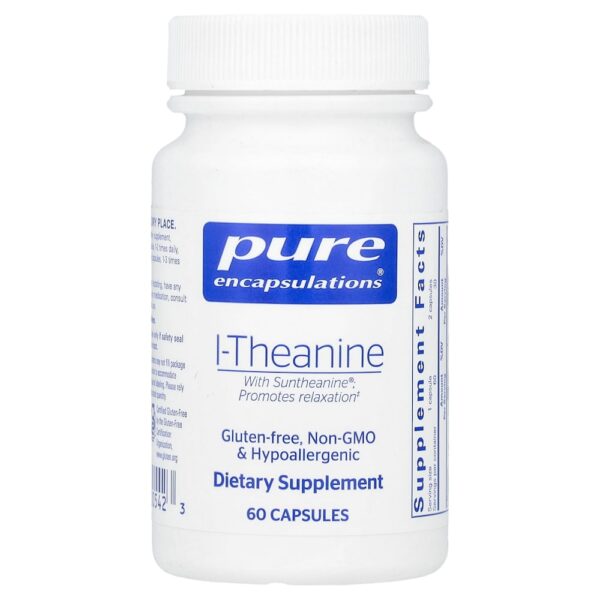 11-61.jpg Pure Encapsulations - L-Theanine 60 Cápsulas (200 mg por Cápsula)