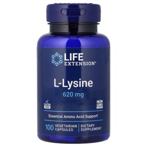 Life Extension - L-lisina 620 mg 100 Cápsulas Vegetarianas