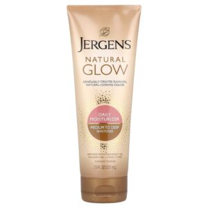 Jergens - Brilho Natural Hidratante Diário Para Tons de Pele Médios a Profundo 220 ml
