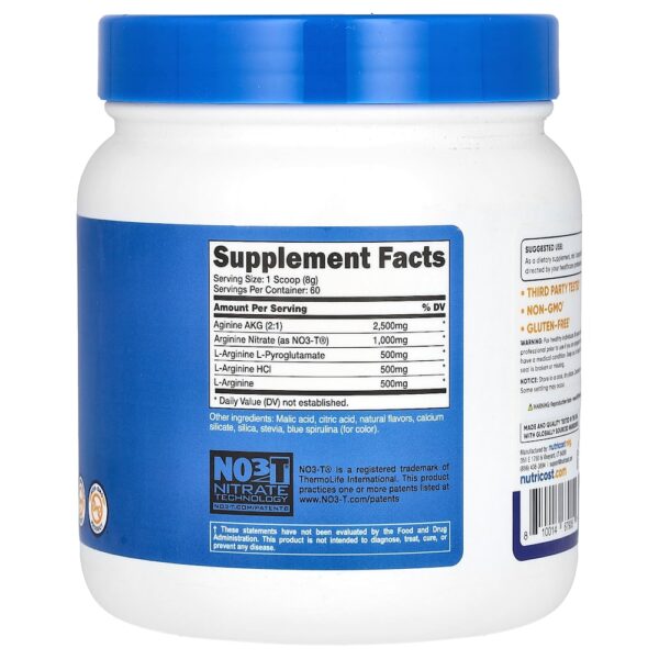 Nutricost - Complexo de L-Arginina Framboesa Azul 468 g