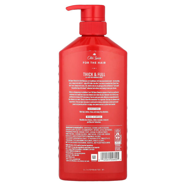Old Spice - Shampoo e Condicionador 2 em 1 Espessante e Completo Minerais do Mar Profundo 650 ml