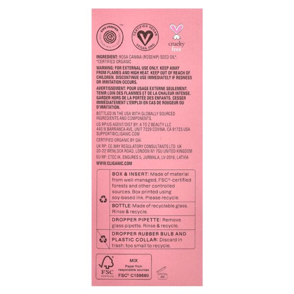 125.jpg Cliganic - Drop of Luminosity Óleo de Rosa-Mosqueta Orgânico 120 ml