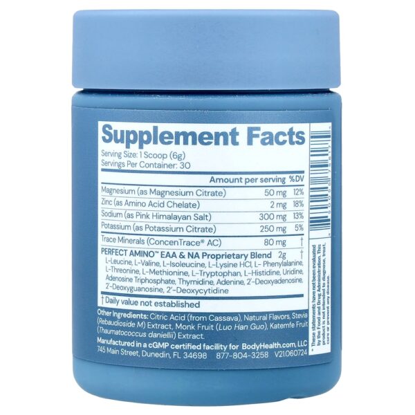 BodyHealth - Eletrólitos Perfect Amino Limão Siciliano e Limão Taiti 180 g