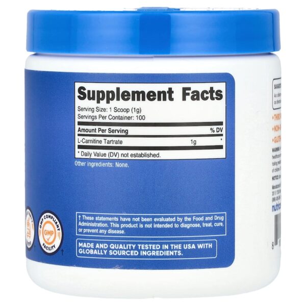 13-106.jpg Nutricost - Tartarato de L-Carnitina Sem Sabor 100 g