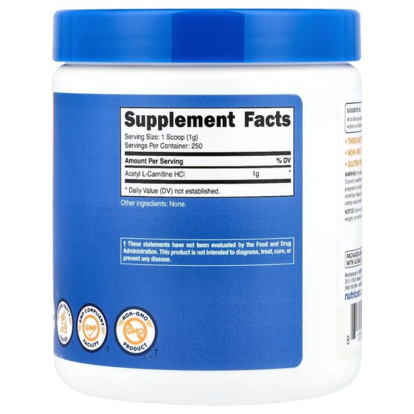 Nutricost - Acetil L-Carnitina Sem Sabor 250 g