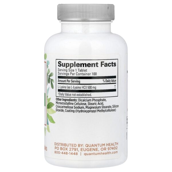 13-146.jpg Quantum Health - Lisina 500 mg 100 Comprimidos