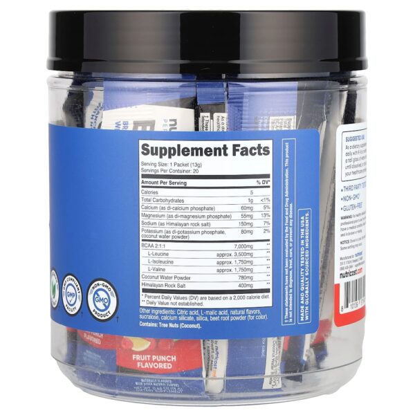 Nutricost - Performance BCAA+ Ponche de Frutas 20 Embalagens 13 g Cada