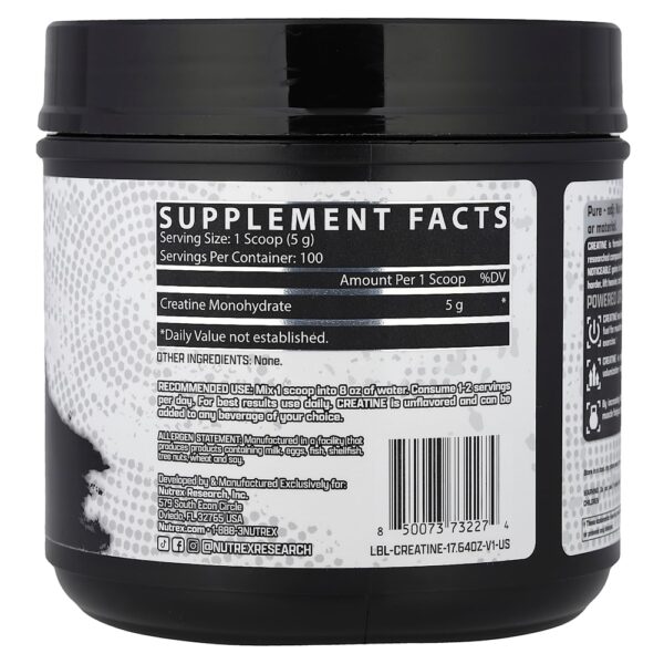 Nutrex Research - Creatina Mono-hidratada Sem Sabor 500 g