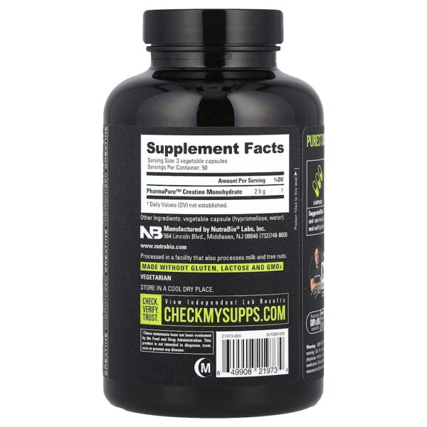 Nutrabio Labs - Performance Creatina Mono-hidratada Micronizada 150 Cápsulas (833 mg por Cápsula)