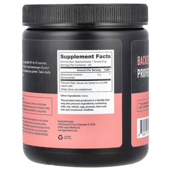 Legion Athletics - Creatina Creatina Mono-hidratada Micronizada Sem Sabor 312 g