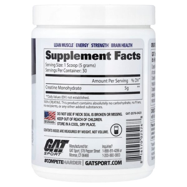 GAT - Sport Essentials Creatina em Pó Sem Sabor 150 g