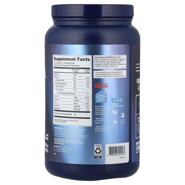 Vega - Proteína à Base de Plantas para Desempenho + Creatina Chocolate Cremoso 1,02 kg (907 g 113 g)