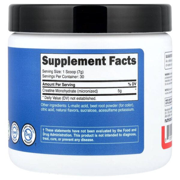 Nutricost - Performance Creatina Mono-Hidratada Alerta Vermelho Cítricos e Cereja 207 g