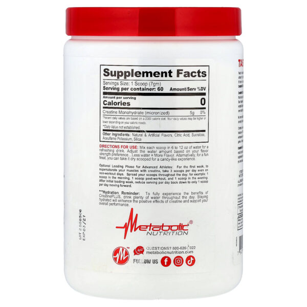 Metabolic Nutrition - Creatine Plus Micronizada Limonada 420 g