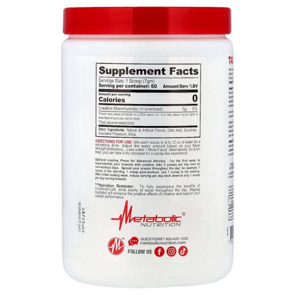 Metabolic Nutrition - Creatine Plus Micronizada Maçã Verde 420 g