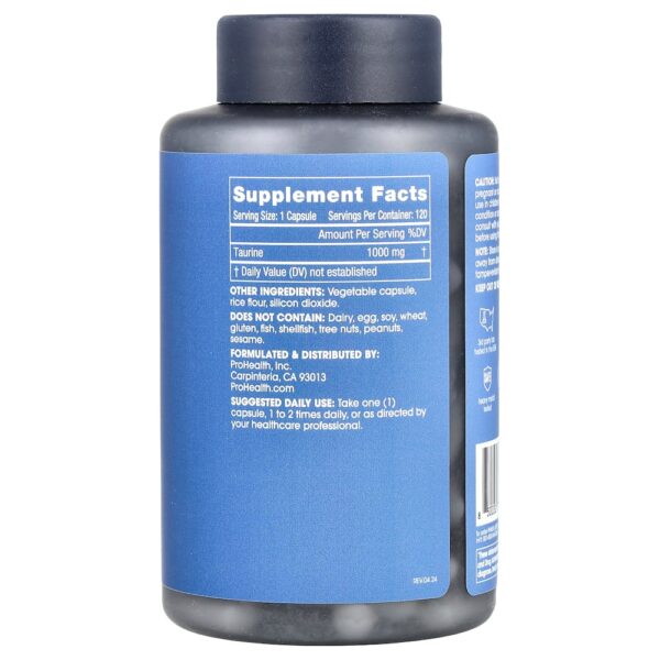 13-90.jpg ProHealth Longevity - Taurina Pura 1.000 mg 120 Cápsulas