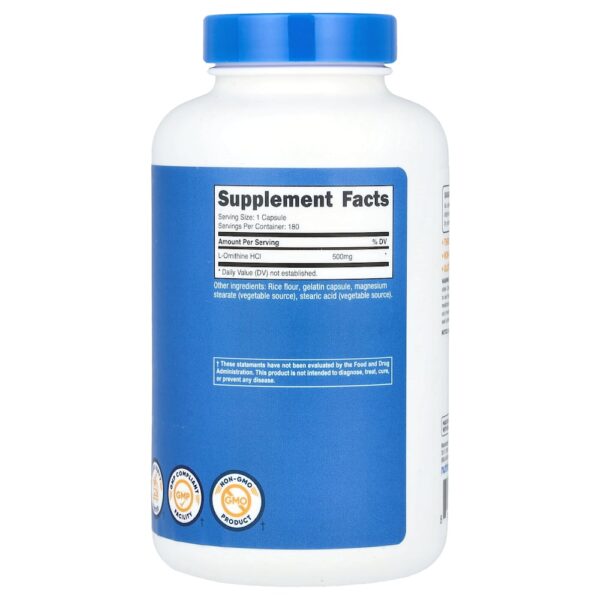 Nutricost - L-Ornitina 500 mg 180 Cápsulas