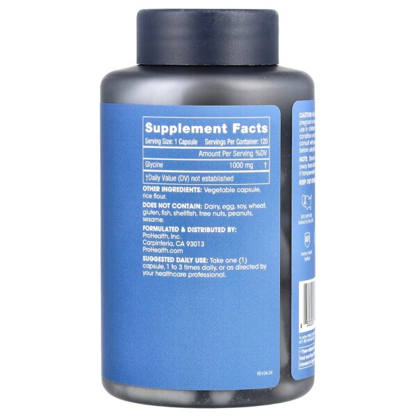 13-94.jpg ProHealth Longevity - Glicina Pura 1.000 mg 120 Cápsulas