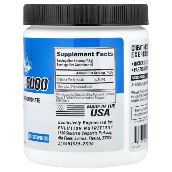 EVLution Nutrition - Creatine 5000 Blue Raz 292 g