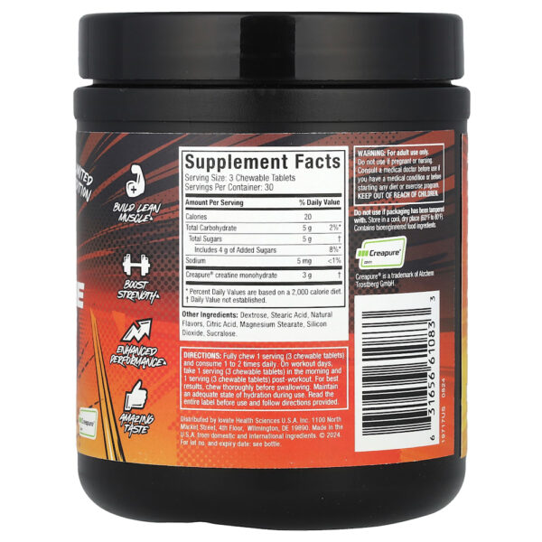 MuscleTech - Edição Limitada Cápsulas Mastigáveis de Creatina Ponche Boogieman 90 Comprimidos Mastigáveis (1 g por Comprimido)