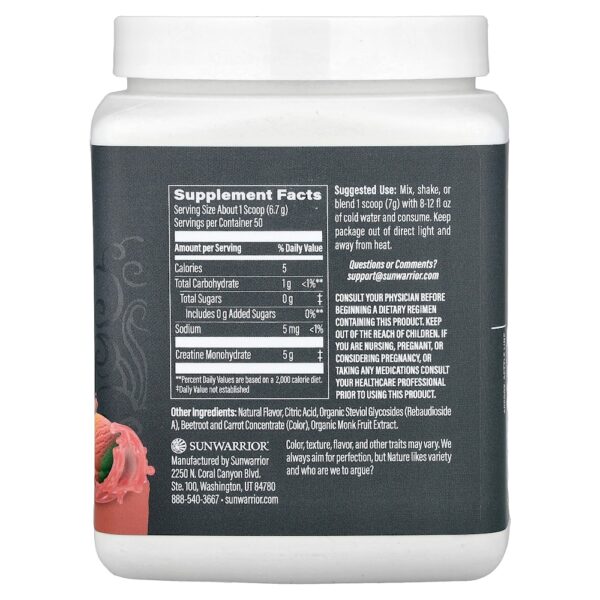 Sunwarrior - Creatina Mono-hidratada Ativa Sherbet Arco-Íris 335 g