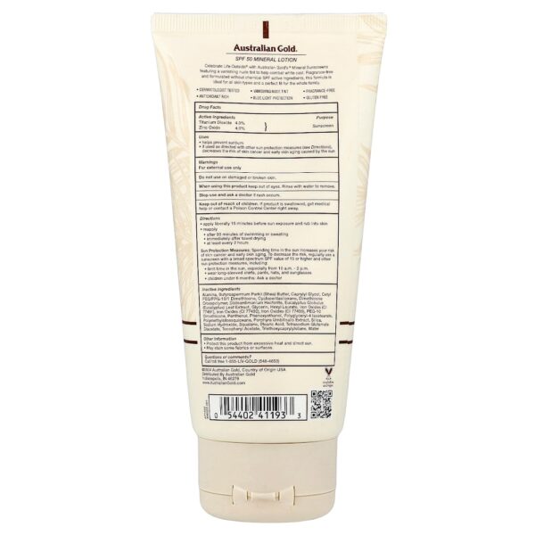 Australian Gold - Mineral Sunscreen Lotion SPF 50 Vanishing Nude Tint 145 ml